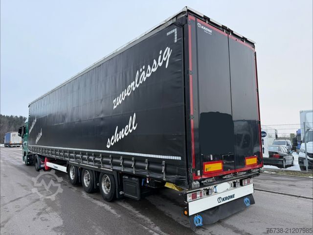 Auflieger mit Pritsche & Plane KRONE SD Megatrailer/Luft-Lift/Hubdach/Edscha/3-Achsen