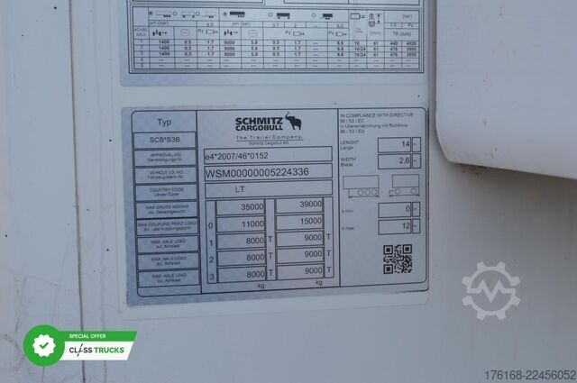 Gjysmë rimorkio frigoriferike SCHMITZ CARGOBULL SKO FP 45 ThermoKing SLXi 300