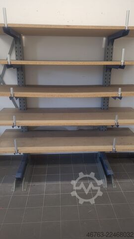 Jednostranný konzolový regál, 60 cm, dřevotřísková deska SSI-Schäfer Kragarm