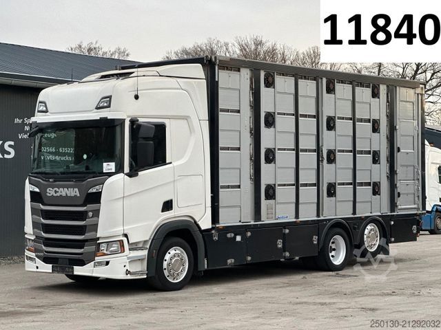 Cattle truck SCANIA R500 6x2/4 LL 4.Stock Menke Tränke Hubdach