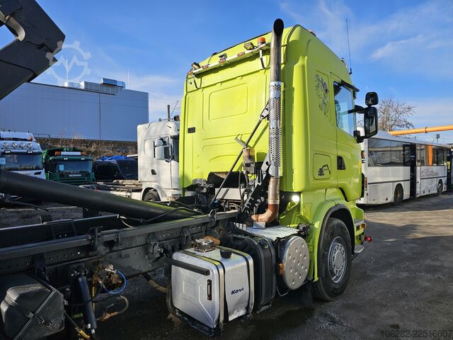 Camión portacontenedores de gancho SCANIA R500 LB6X2HHZ, RETARDER Blatt/Blatt 3xPi