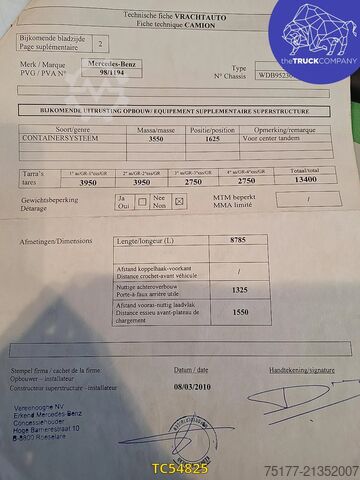 Container transportation Mercedes-Benz Actros 3235