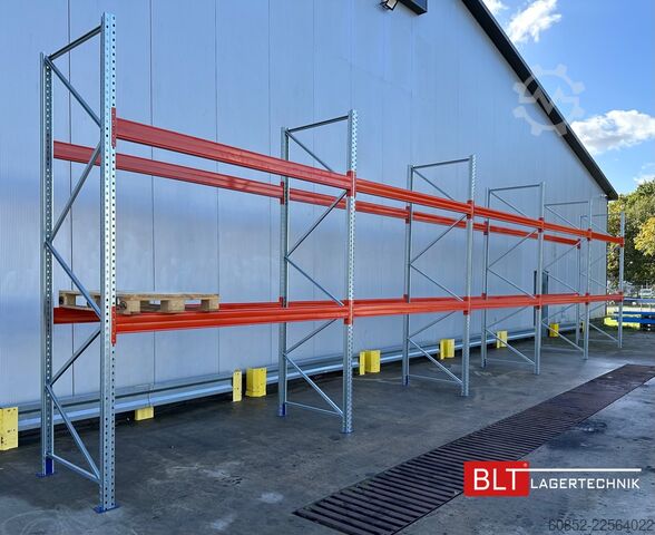 重型工业货架 ca. 14 lfm. Palettenregale H: 350cm Fachlast: 3000 kg , 45 Palettenplätze
