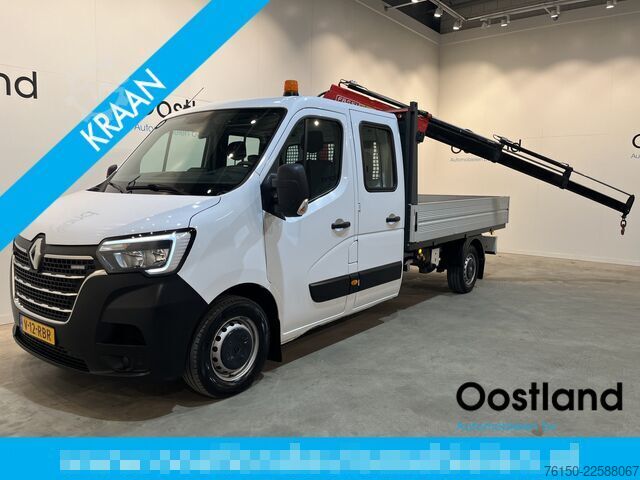 Plattformbil med kran Renault Master 2.3 dCi 145 PK L3 Open Laadbak / Fassi K...