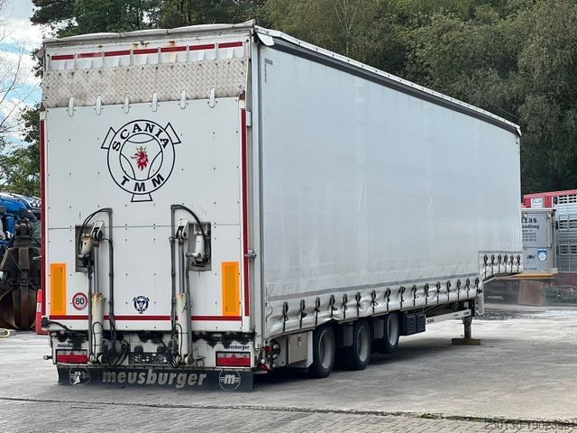 Semirremolque de plataforma baja MEUSBURGER MPG-3 Tieflader Plane Lenk/Liftachse Hydr. Rampe