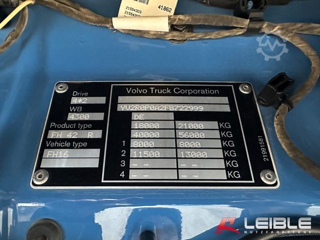 Tresidig tipplastbil VOLVO FH 16-750*Globe*Komplettzug*Retarder*1a Zustand