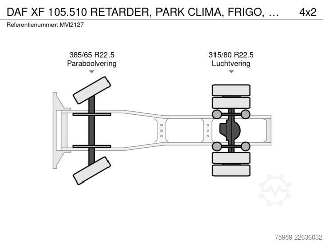 SZM tiêu chuẩn DAF XF 105.510 RETARDER, PARK CLIMA, FRIGO, EURO 4