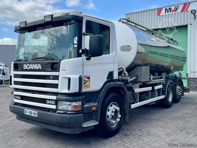 Tanker Scania G 114 - 340  FOOD TANK RETARDER,  HYDRAULIC, PTO