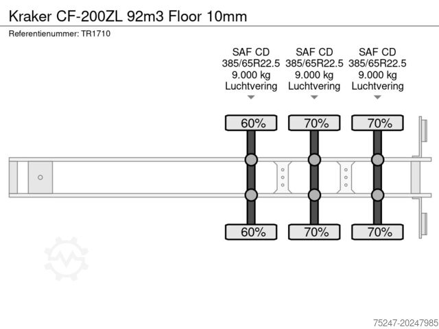 Premikanje tal Kraker CF-200ZL 92m3 Floor 10mm SAF