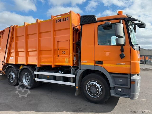 Камион за ѓубре MERCEDES-BENZ Actros 2532 6x2 MP 3 Zoeller Medium SL-2,