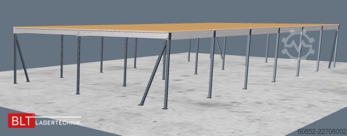 Geymsluvettvangur 10x25m Lagerbühne , Belastung : 500kg/qm Unterkante: 3,0m , ca. 250qm Systembühne