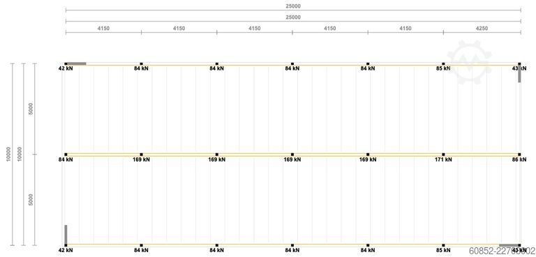 Geymsluvettvangur 10x25m Lagerbühne , Belastung : 500kg/qm Unterkante: 3,0m , ca. 250qm Systembühne