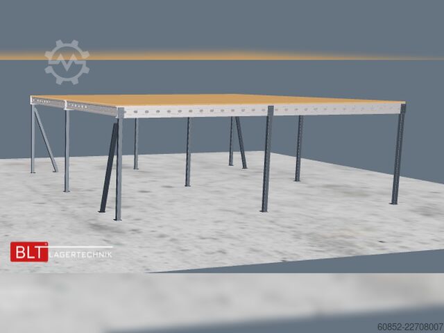 Geymsluvettvangur 10x10m Lagerbühne , Belastung : 500kg/qm Unterkante: 3m ,ca. 100qm , Systembühne