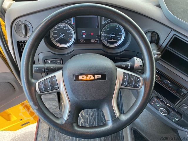 Truck mounted crane DAF XF 530 FAN 6X2 Baustoffpritsche mit HYVA HC213E3