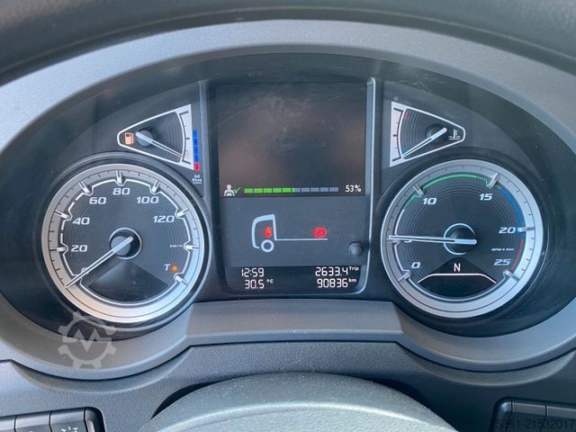 Truck mounted crane DAF XF 530 FAN 6X2 Baustoffpritsche mit HYVA HC213E3