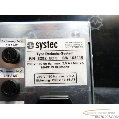 Komponens  systec P/N 8292 EC 3 Dreiachssystem    !