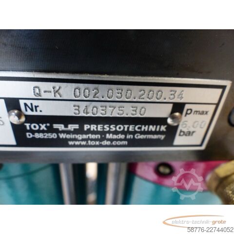 Hluti  TOX Pressotechnik Kraftpaket Q-K 002.030.200.34 Pneumatikzylinder