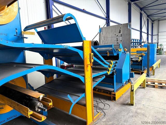 Avrullning +/eller rullformningslinjer Forstner 1250 x 2 mm slitting & cut to length CNC