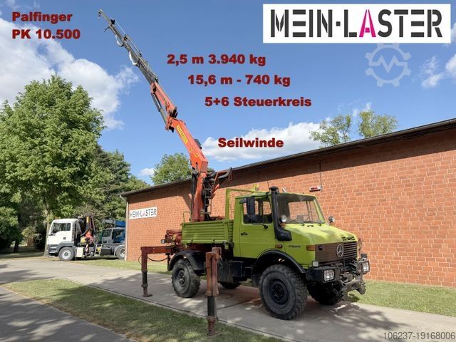 Cần cẩu gắn trên xe tải UNIMOG U 1650 PK 10500 Kran 15 m max. 3,9 t Seilwinde