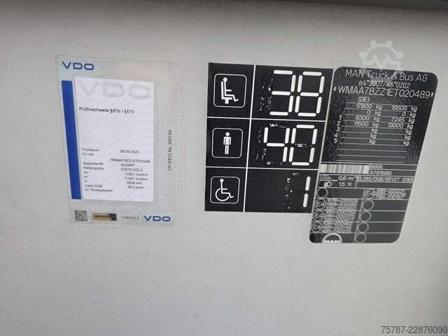 Autobús urbano MAN A78, Lions City LE, 38+40+1,Retarder, Euro 5 EEV