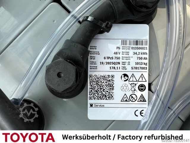 Sähkökäyttöinen 3 -pyöräinen trukki Toyota 8 FBE 16 T, Akku überh.!