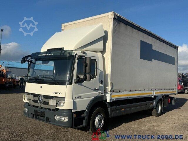 Tovorno vozilo s ravno platformo in ponjavo Mercedes-Benz Atego 1224 Schiebeplane L+R Edscha MBB LBW 1,5T