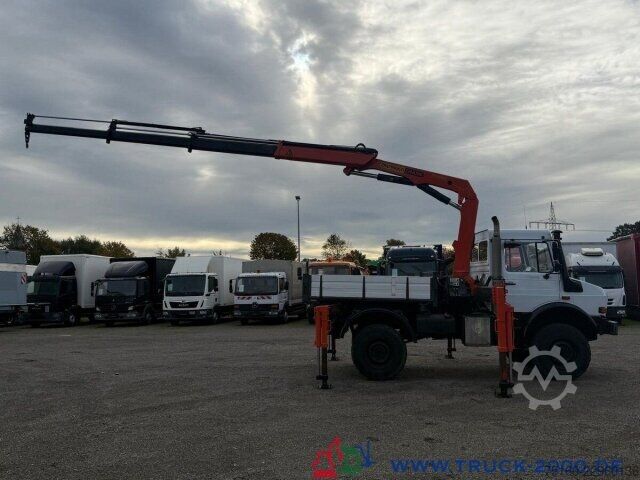 Tovornjak s ploščadjo Unimog U4000 4x4 Palfinger Kran PK10501 Hakenhöhe 11,5M