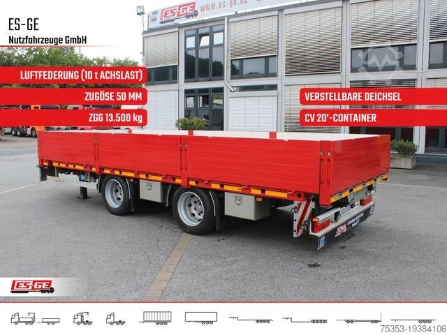 Remorcă cu platformă de lucru ES-GE Tandemanhänger - Containerverr.