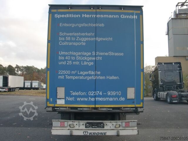 Auflieger mit Pritsche & Plane Krone SDP 27 Coil 8.600 bahnverladbar