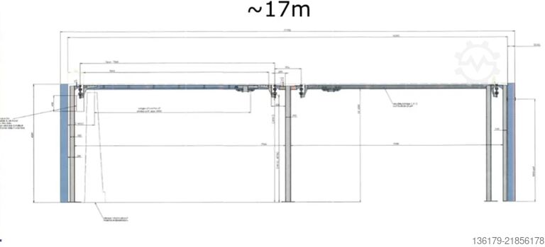 230 S70 2 x 22 m viseča proga z 2 vakuumskima dvigaloma Abus/Framatech 230 S70 2 x 22m hangbaan met 2 vacuümhef