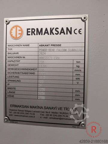 Abkant pres Erkmaksan POWER-BEND FALCON 3100 X 220