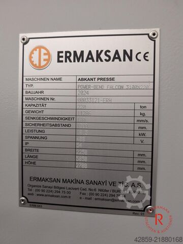 Abkant pres Erkmaksan POWER-BEND FALCON 3100 X 220