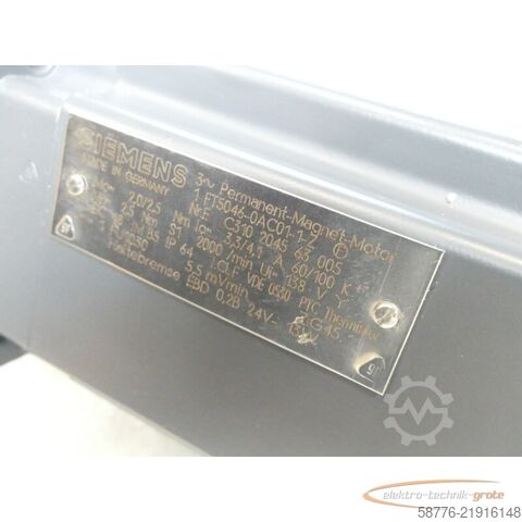 وحدة تحكم Siemens 1FT5046-0AC01-1 - Z AC-VSA-Motor SN:EC310204543005