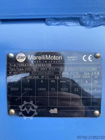 2003 MTU 16V4000 - 2000/2200 KVA MTU 16V4000