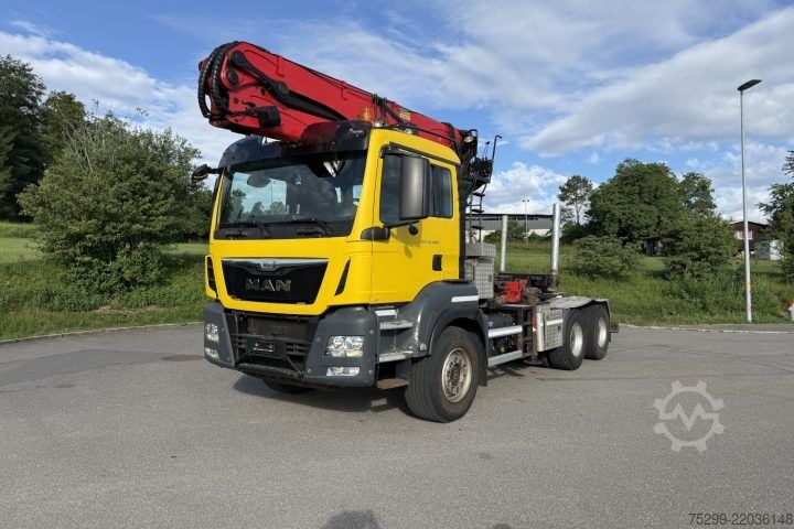 ট্রাকে সংযুক্ত ক্রেন MAN TGS 33.480 6x4 SRX47 / Swiss-Vehicle