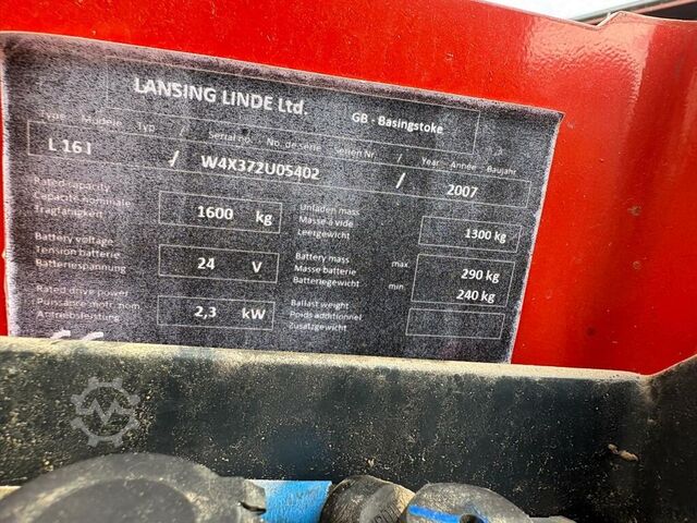 VS-22930 Električni viličar Linde L16i z začetnim dvigom 3224 mm LINDE L16i 372