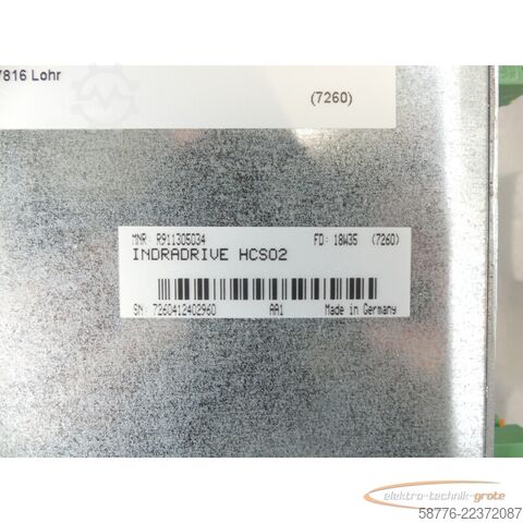  Rexroth Indradrive HCS02 HCS02.1E-W0012-A-03-NNNN MNR: R911305034 --