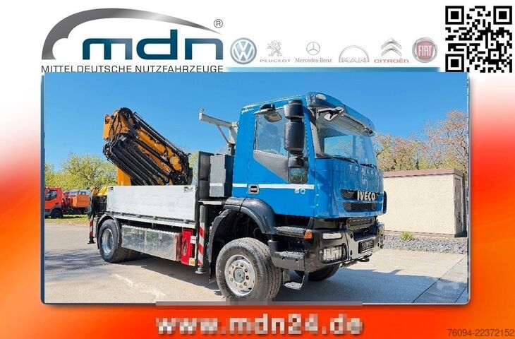 Kravas automašīnai uzstādīts celtnis IVECO Trakker 360 4x4 Pritsche Kran 27m AHK