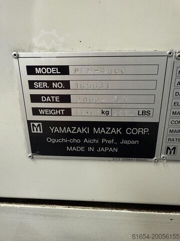 Centro de mecanizado horizontal usado marca MAZAK, modelo PFH 4800 MAZAK PFH 4800