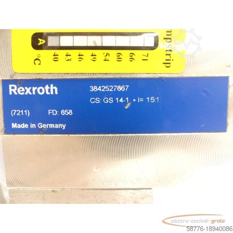 Rexroth Motor Rexroth 3SIEK63-4C2/339 MNR 3842547992  Getriebe SN: 718B17315612