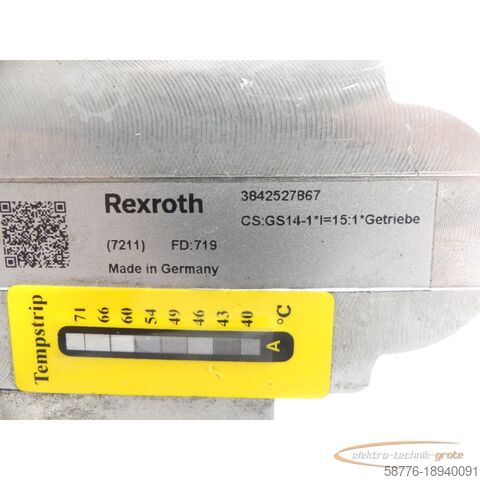 Rexroth Motor Rexroth 3SIEK63-4C2/339 MNR 3842547992 Getriebe SN: 718B17315620