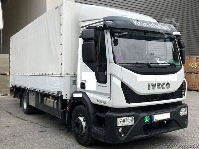 平板卡车带帆布篷布 IVECO EuroCargo 140 E Pritsche Plane Lbw Bj 2023
