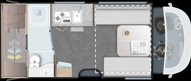 अर्ध-संयोजित कैम्पर CHAUSSON 640 Titanium Line *MJ26*Arctic*SAT+TV*165PS*Auto