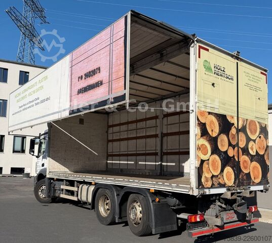 Camión plataforma con toldo MERCEDES-BENZ 2530 ANTOS, Wingliner li., 6x2, Lenkachse