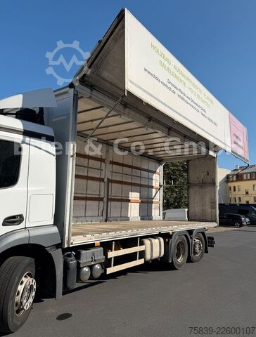 Camión plataforma con toldo MERCEDES-BENZ 2530 ANTOS, Wingliner li., 6x2, Lenkachse