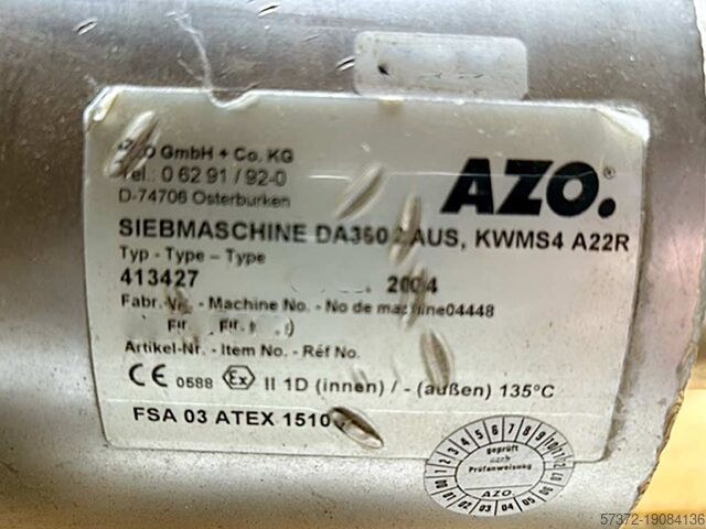 Máquina de triagem de correntes parasitas AZO DA 350