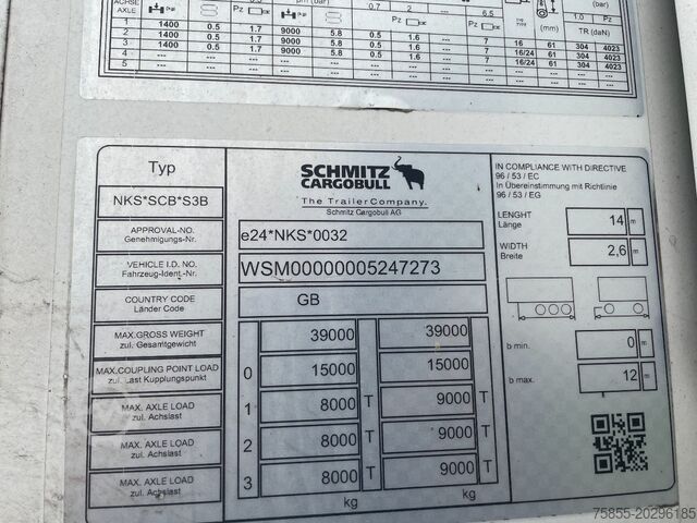 Transport frigorifique Schmitz Cargobull SCB*S3B Fridge / Themoking SLXi 300 / Schmitz A...