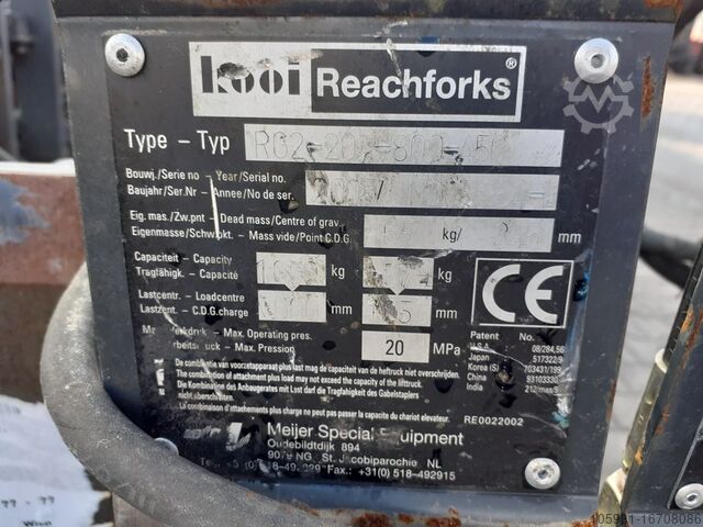 Teleskopinės šakės Griptech RG2-20-800-450