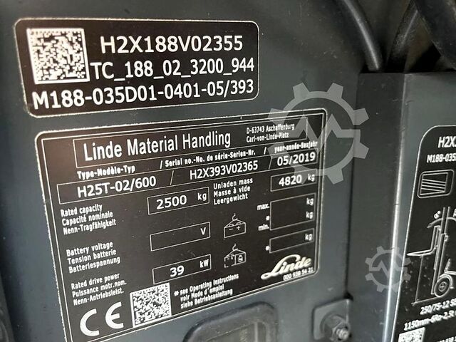 LPGフォークリフト Linde H25T-02/600