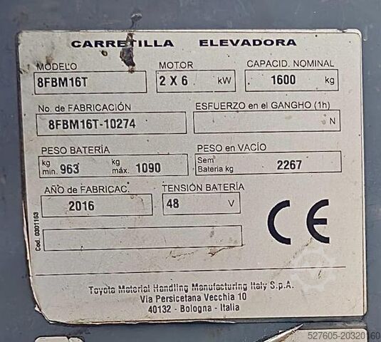 Gabelstapler Toyota 8FBM16T